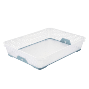 Panier De Rangement 36 X 26 X 7 Transparent/Bleu