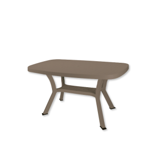 Table Ulisse Elite Rectangulaire 180X90X72 Cm Taupe