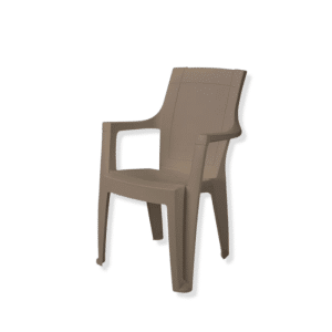 Chaise Cleopatra Monobloc Haut Dossier Taupe