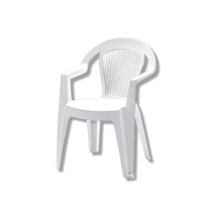 Chaise Sofia Monobloc Mi-Haut Dossier 55X53X80 Cm Blanc