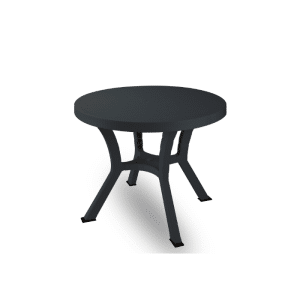Table Ronde 90Cm Pieds Tolomeo Elite Tulipe Anthracite