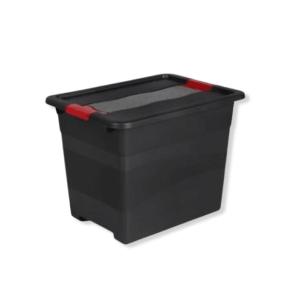 Boîte De Rangement Avec Couvercle Noir 39,5X29,5X30Cm 24 L