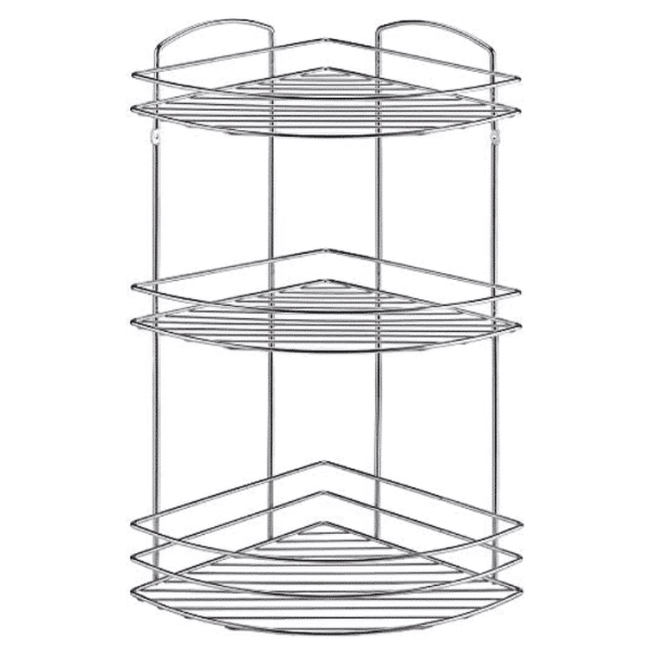 Étagère D'Angle Salle De Bain De 3 Niveaux 21X21X50 Cm