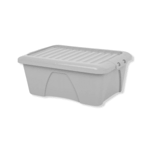 Boîte De Rangement Avec Couvercle Gris Doux 34L