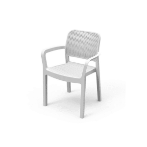 Chaise de jardin bella 58x53x83cm blanc