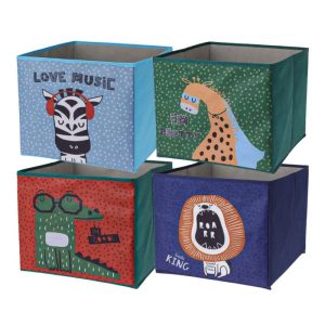 Panier De Rangement Pour Enfant 30X30X30Cm 4 Assortis
