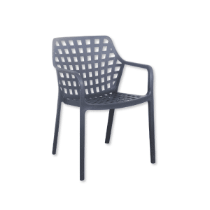 Chaises de jardin en plastique 55×56×82 cm gris