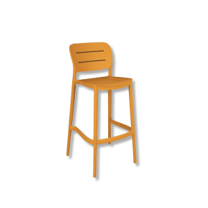 Tabouret De Bar En Polypropylène 48X50X103.6 Cm Moutarde