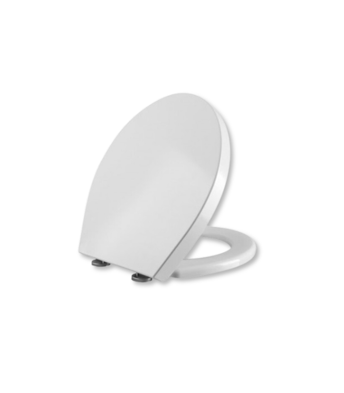Abattant duroplast forme en d blanc