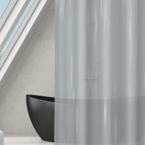 Rideau De Douche En Peva 180X180Cm Romana Gris Clair