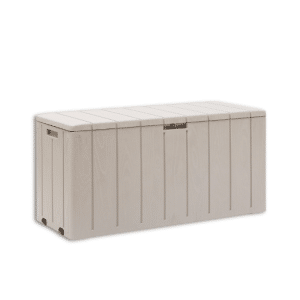 Coffre rangement de jardin résine bravo 270 L Taupe