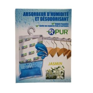 Absorbeur d’humidité et désodorisant pour penderie jasmin 250 G