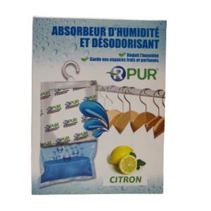 Absorbeur d’humidité et désodorisant pour penderie citron 250 G