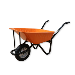 Brouette de chantier orange 80 L
