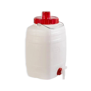 Baril De 10 L Avec Robinet Naturel 24X20X37Cm Pehd Blanc