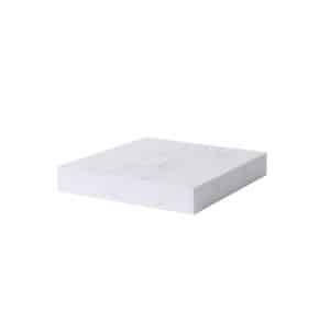 Étagère murale effet marbre blanc 23x23,5x3,8cm