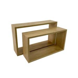 Set de 2 cubes rectangulaires chêne sonoma