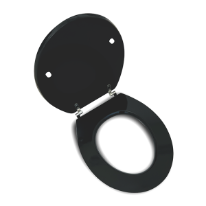 Abattant WC en MDF noir brillant