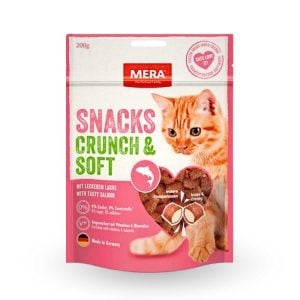 Mera snacks pour chats croquants et moelleux au saumon 200 g