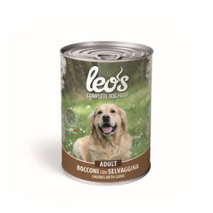 Paté leo's pour chien adulte avec gibier 415g