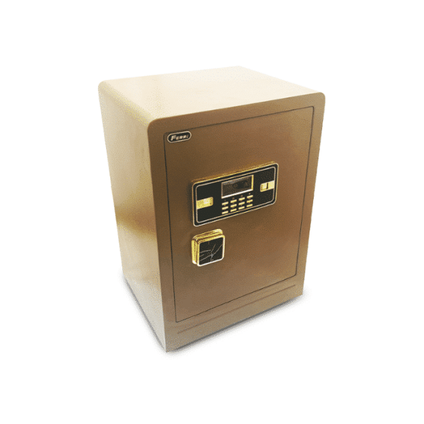 Coffre-fort marron avec combinaison électronique 60x42x34 cm ferri