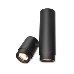 Spot plafonnier en aluminium 138x60x192mm noir