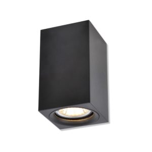Spot plafonnier en Aluminium 60x60x100mm GU10 noir