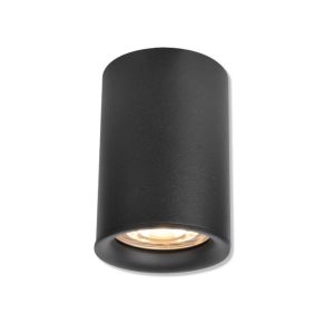Spot plafonnier en aluminium 65x92mm gu10 noir