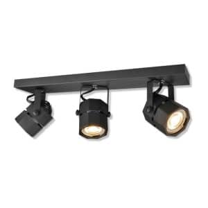 Spot plafonnier 395x75x130mm GU10 noir ponce
