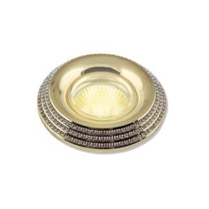 Spot rond en aluminium encastrable 100x35mm gu10 doré