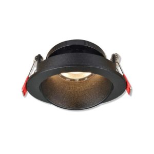 Spot rond en aluminium encastrable 84x30mm gu10 noir