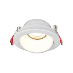 Spot rond en Aluminium encastrable 84x30mm GU10 blanc