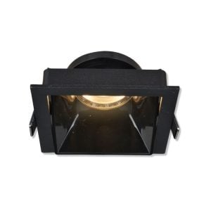Spot carré en Aluminium encastrable 84x84x30mm GU10 noir