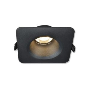 Spot carré en Aluminium encastrable 100x100x46mm GU10 noir