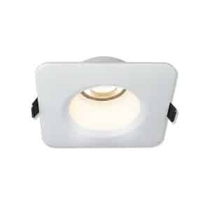 Spot carré en Aluminium encastrable 100x100x46mm GU10 blanc