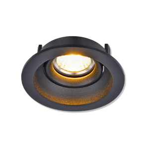 Spot rond en Aluminium encastrable 94x39mm GU10 noir