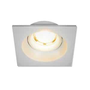 Spot carré en Aluminium encastrable 94x94x39mm GU10 blanc