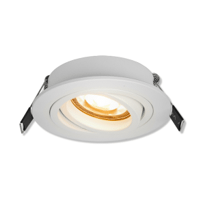 Spot rond en Aluminium encastrable 90x25mm GU10 blanc