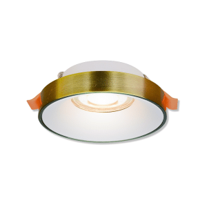 Spot rond en Aluminium encastrable 92x35mm GU10 blanc/bronze