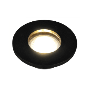 Spot rond en Aluminium encastrable 84x28mm GU10 noir IP44