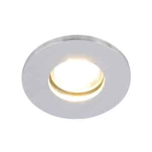 Spot Rond En Aluminium Encastrable 84X28Mm Gu10 Dépoli Ip44