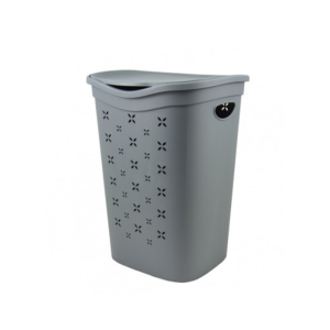 Panier à linge gris 55L 39,5x36x53,5cm