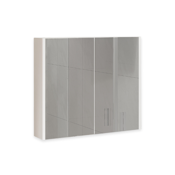 Armoire salle de bain avec miroir Blanc 80x68x14 cm