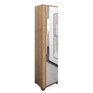 Meuble à chaussures 10 cases avec miroir Latte 45 x 187 x 36 cm