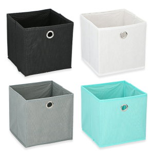 Box De Rangement En Tissu 20 X 20 X 20 Cm 4 Assortis