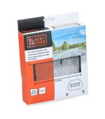 Filet De Rangement Pour Coffre De Voiture BLACK+DECKER - 125 X 30 Cm - Élastique, Universel - Avec 2 Crochets De Fixation - Nylon Noir