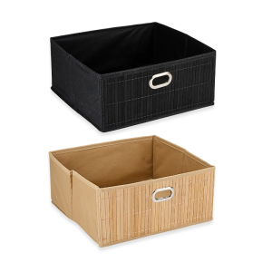 Box De Rangement En Tissu 31 X 31 X 15 Cm 2 Assortis