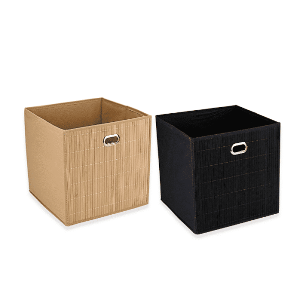 Box De Rangement En Tissu 31 X 31 X 31 Cm 2 Assortis