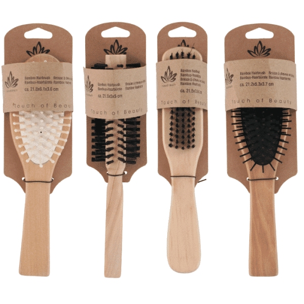 Brosse À Cheveux En Bambou 4 Assortis