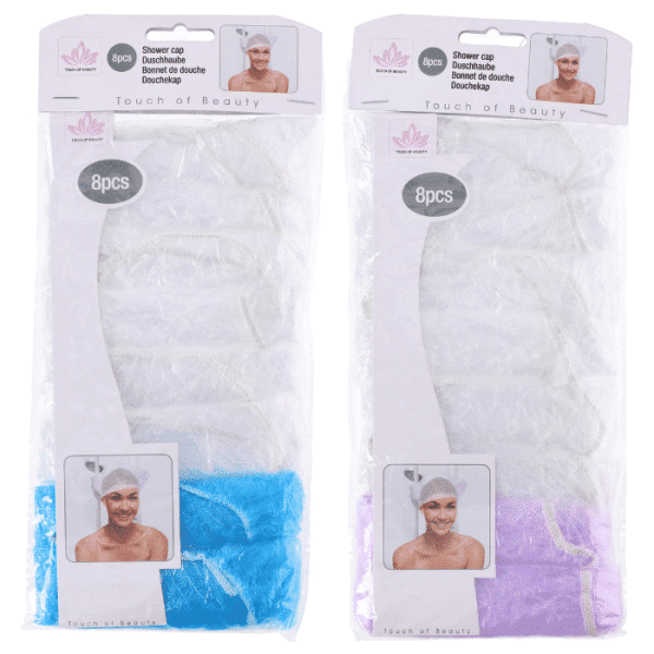 Set De 8 Bonnets De Douche Transparent